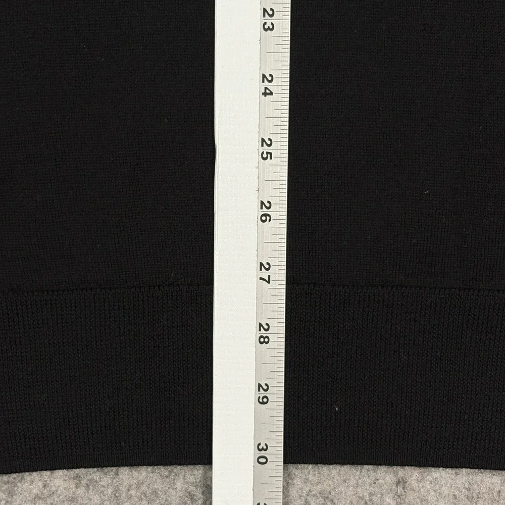 Brooks Brothers Merino Wool V-Neck Sweater Mens XL Black Lightweight Pullover